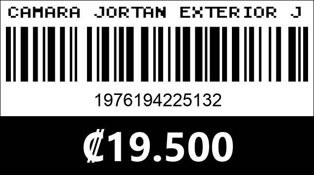 Código de barras de CAMARA JORTAN EXTERIOR JT-8696. COD: 25-13