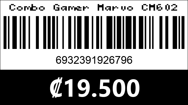 Código de barras de Combo Gamer Marvo CM602