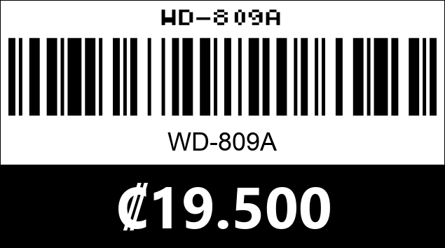Código de barras de WD-809A