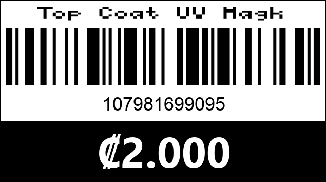 Código de barras de Top Coat UV Magk