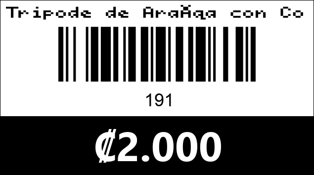 Código de barras de Tripode de Araña con Control