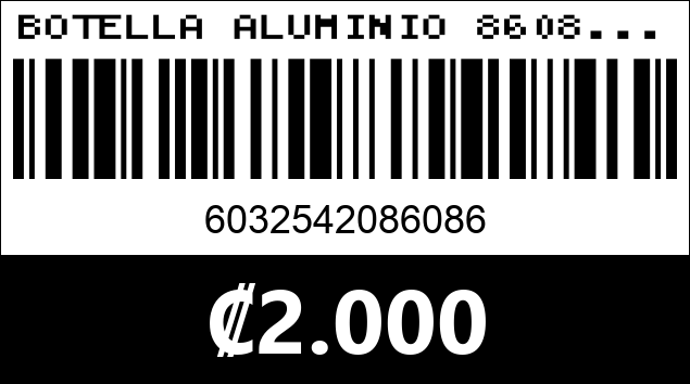 Código de barras de BOTELLA ALUMINIO 8608...
