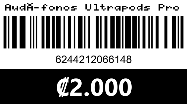 Código de barras de Audífonos Ultrapods Pro