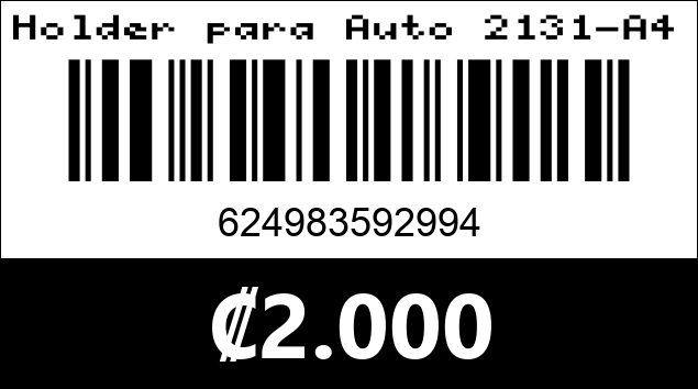Código de barras de Holder para Auto 2131-A4