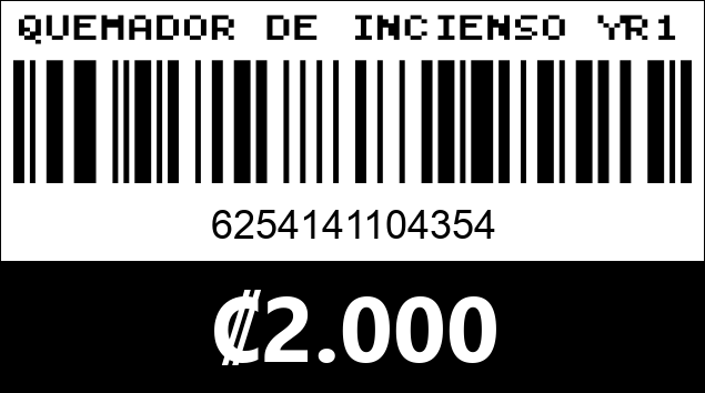 Código de barras de QUEMADOR DE INCIENSO YR17...