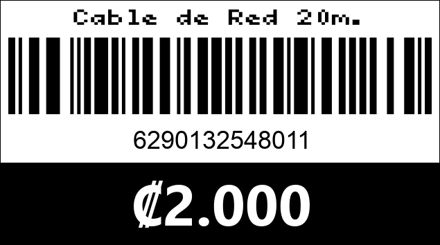 Código de barras de Cable de Red 20m.