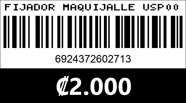 Código de barras de FIJADOR MAQUIJALLE USP001-2
