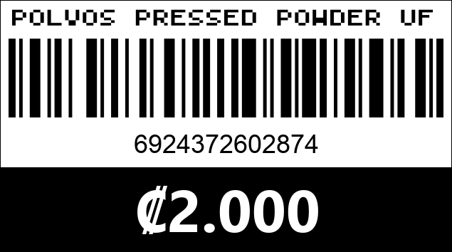 Código de barras de POLVOS PRESSED POWDER UF003B