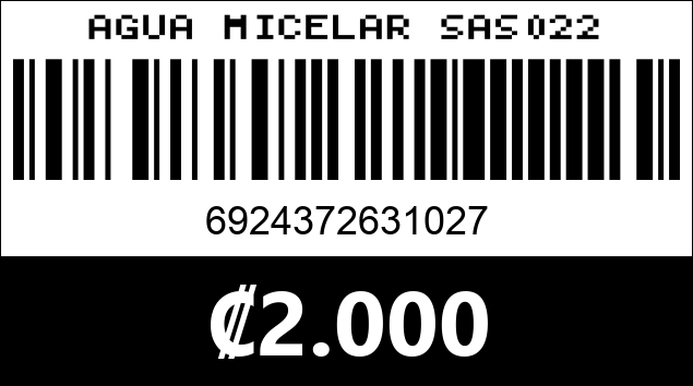 Código de barras de AGUA MICELAR SAS022