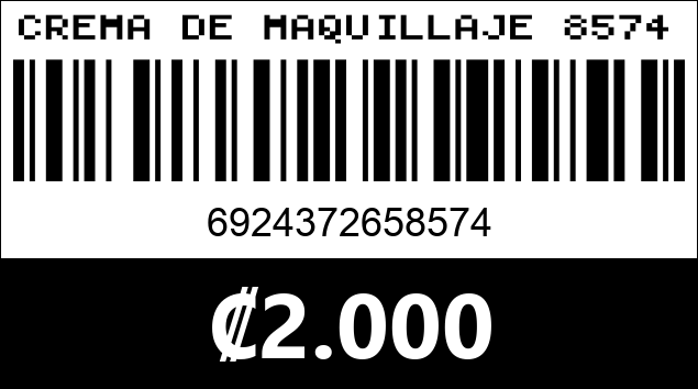 Código de barras de CREMA DE MAQUILLAJE 8574