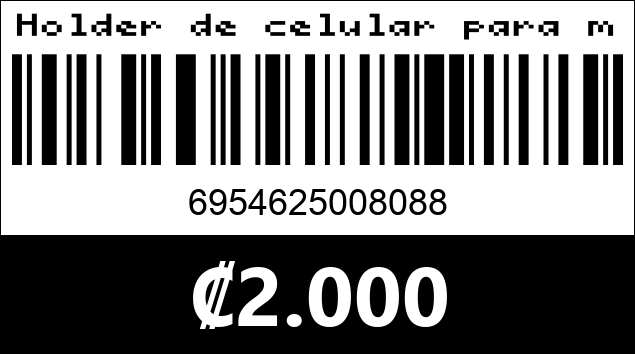 Código de barras de Holder de celular para moto. 