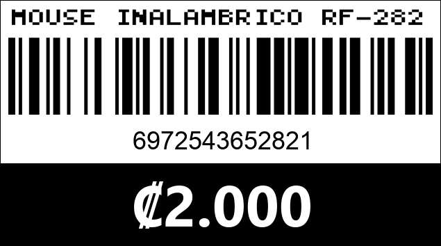 Código de barras de MOUSE INALAMBRICO RF-2821B