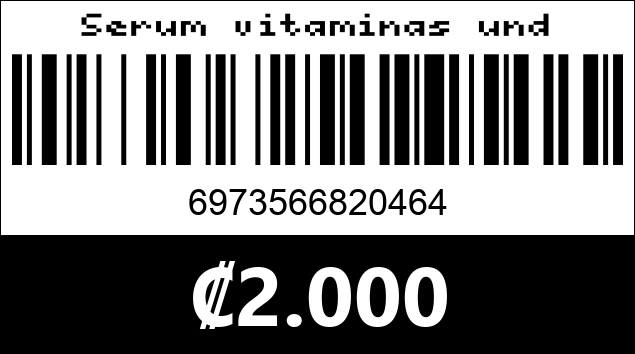 Código de barras de Serum vitaminas und