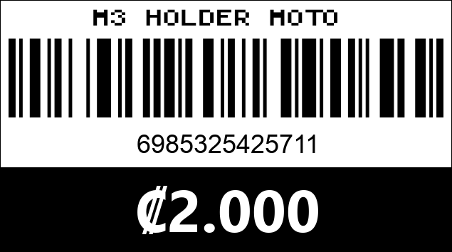 Código de barras de M3 HOLDER MOTO 