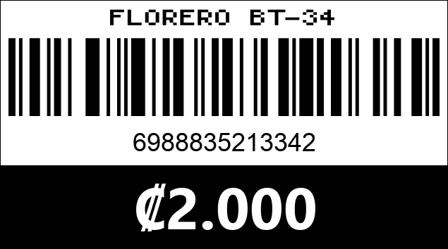Código de barras de FLORERO BT-34