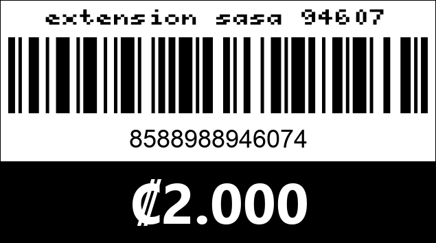 Código de barras de extension sasa 94607