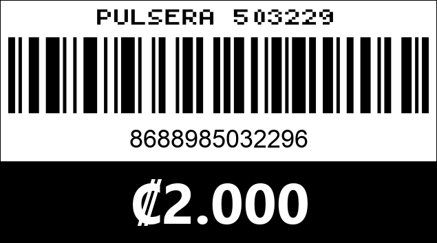 Código de barras de PULSERA 503229