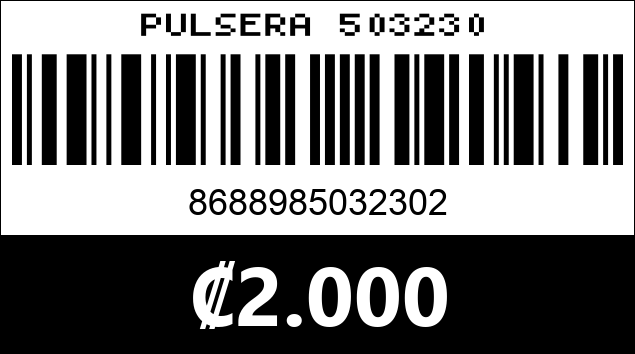 Código de barras de PULSERA 503230