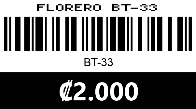 Código de barras de FLORERO BT-33