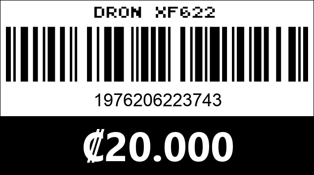 Código de barras de DRON XF622