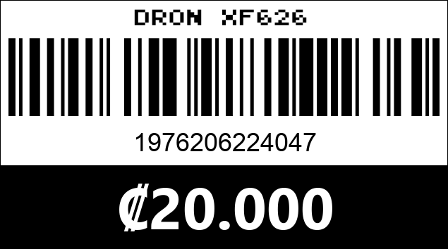 Código de barras de DRON XF626