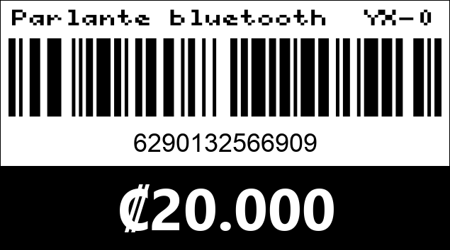 Código de barras de Parlante bluetooth  YX-0809