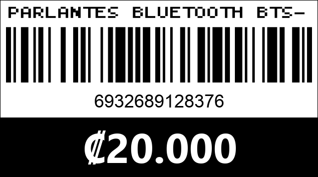 Código de barras de PARLANTES BLUETOOTH BTS-1888