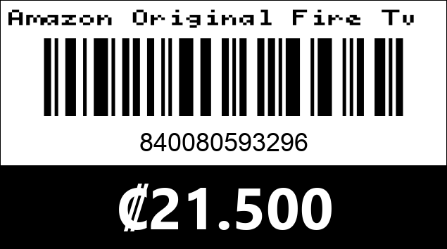 Código de barras de Amazon Original Fire Tv Stick Lite.
