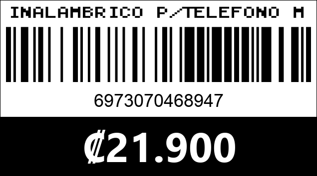 Código de barras de INALAMBRICO P/TELEFONO MKF-OI...