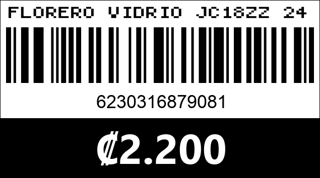 Código de barras de FLORERO VIDRIO JC18ZZ 24CM...
