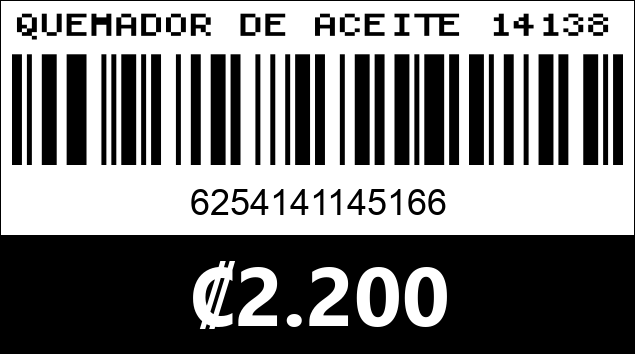 Código de barras de QUEMADOR DE ACEITE 14138...