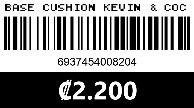 Código de barras de BASE CUSHION KEVIN & COCO 8204