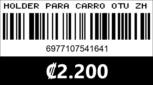 Código de barras de HOLDER PARA CARRO OTU ZH-12