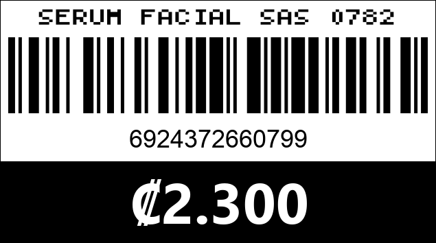 Código de barras de SERUM FACIAL SAS 0782
