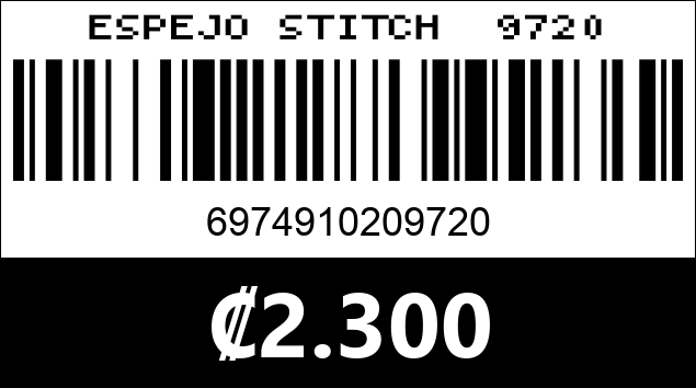 Código de barras de ESPEJO STITCH  9720
