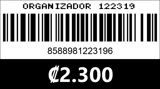 Código de barras de ORGANIZADOR 122319