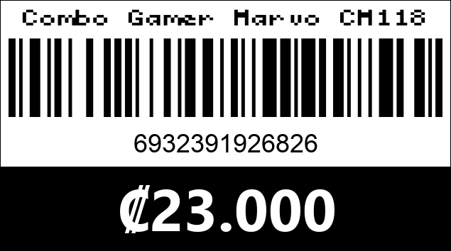 Código de barras de Combo Gamer Marvo CM118