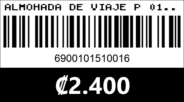 Código de barras de ALMOHADA DE VIAJE P 01...