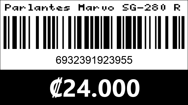 Código de barras de Parlantes Marvo SG-280 RGB
