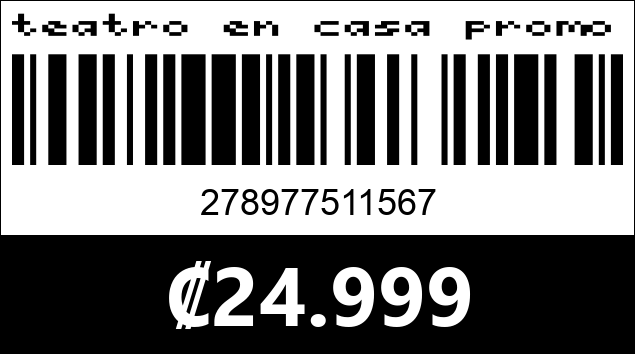 Código de barras de teatro en casa promo