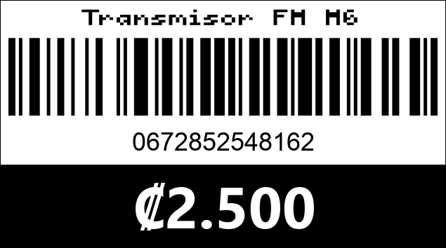 Código de barras de Transmisor FM M6