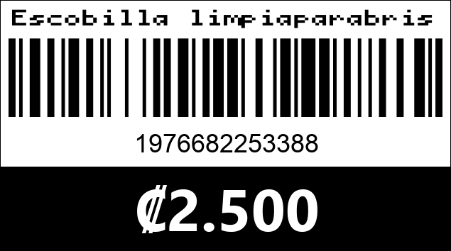 Código de barras de Escobilla limpiaparabrisas de clip universal. 18" / 450mm