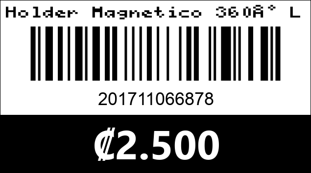 Código de barras de Holder Magnetico 360° LJ-004