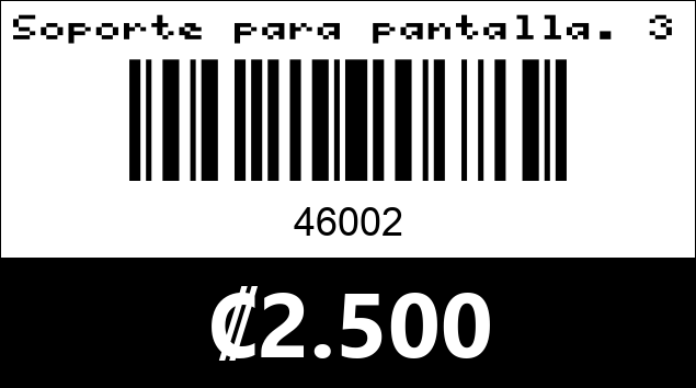 Código de barras de Soporte para pantalla. 32" -70".