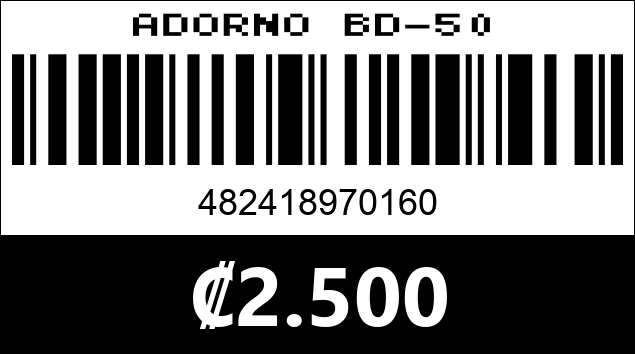 Código de barras de ADORNO BD-50