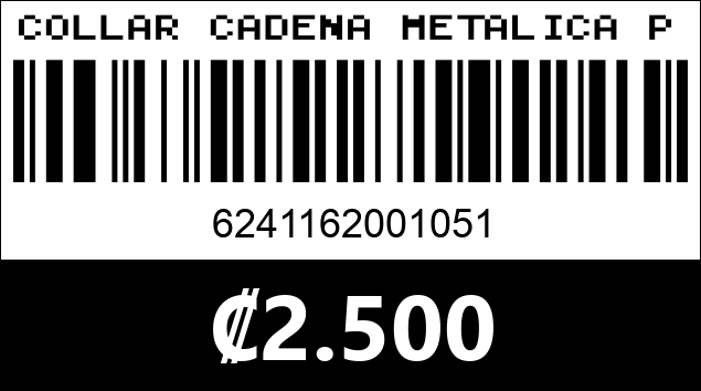 Código de barras de COLLAR CADENA METALICA P/PERRO C323-4.o...