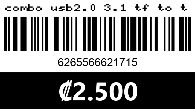 Código de barras de combo usb2.0 3.1 tf to tipo c