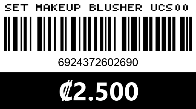 Código de barras de SET MAKEUP BLUSHER UCS002-2