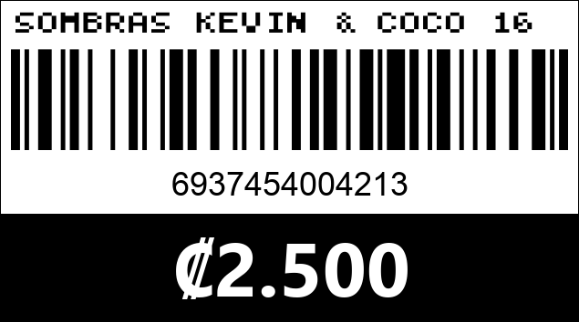 Código de barras de SOMBRAS KEVIN & COCO 16 COLORES 4213