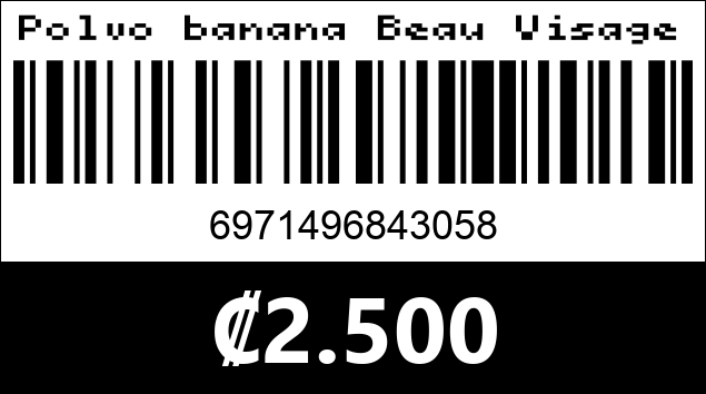 Código de barras de Polvo banana Beau Visage. 